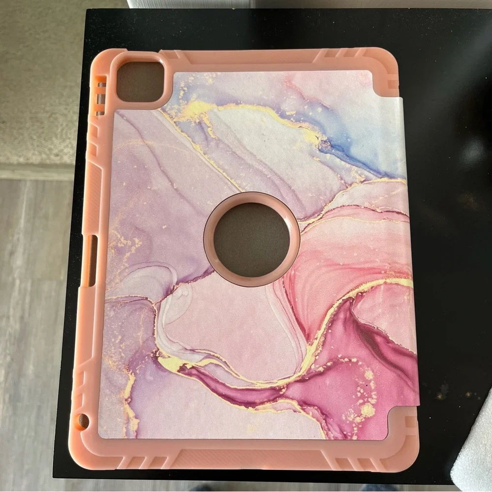 iPad Case pink Marbled New